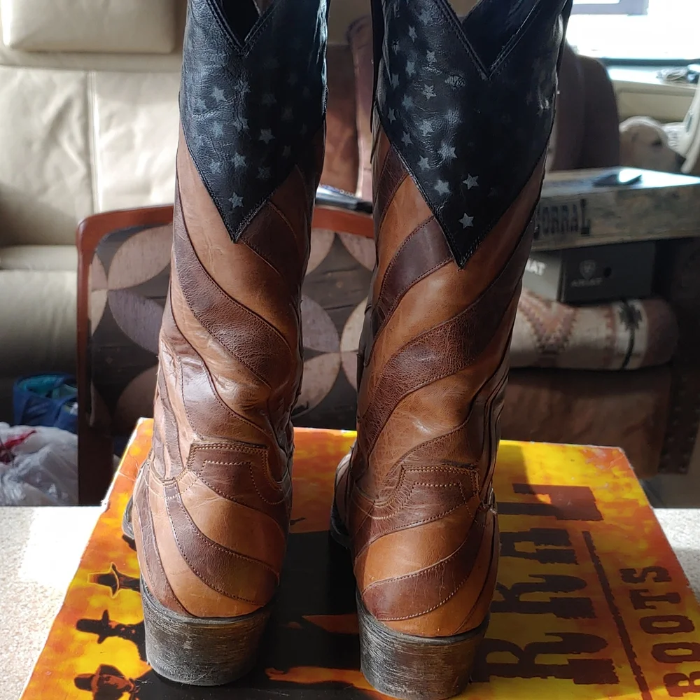 Lane Women's Western Old Glory Boots Size 9.5B - Picture 4 of 12